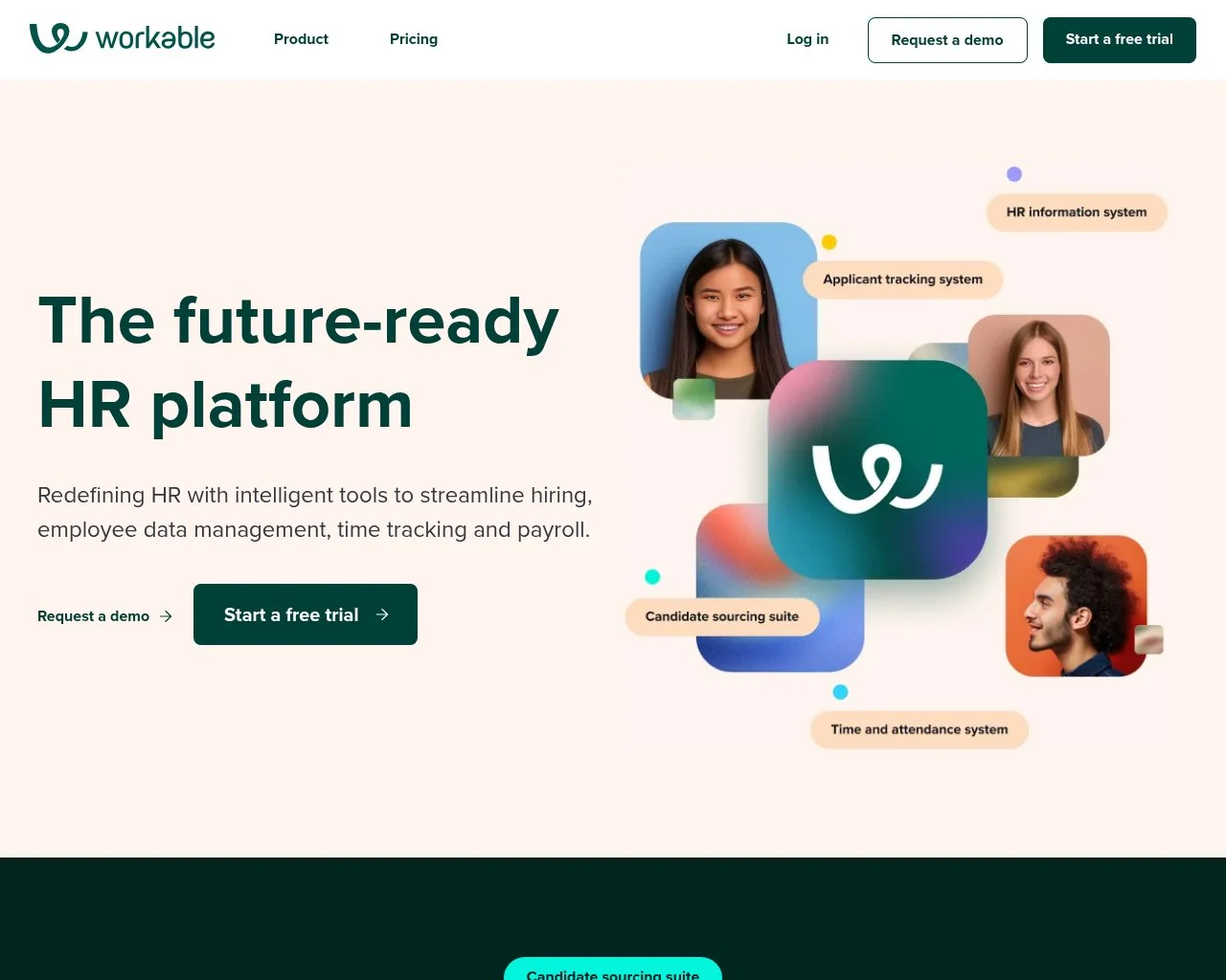 Workable homepage